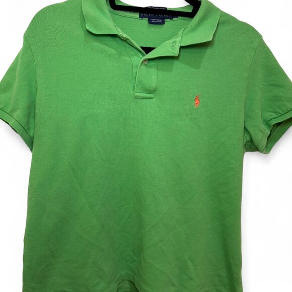 Ralph Lauren Tops - Ralph Lauren Women's Vintage Y2K 2000s Green Skinny Polo Shirt